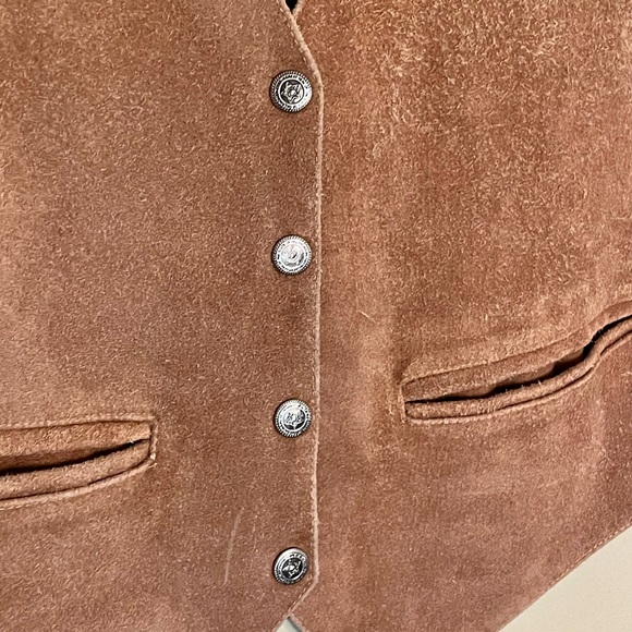 VTG Leather Waistcoat in Brown - Picture 4 of 8